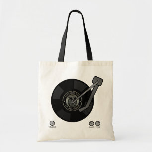 Nordlig Soulvinyl på turntable Tygkasse