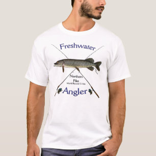 Nordlig Tshirt. för Pike sötvattens- Tee