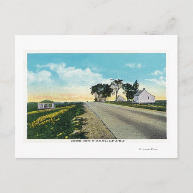 Nordlig vy över Saratoga Battlefield Vykort (Framsida)