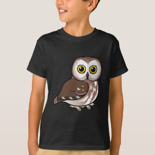 Nordliga Birdorable Såga-whet ugglan Tee