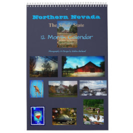Nordliga Nevada silvret påstår 12 månad Kalender