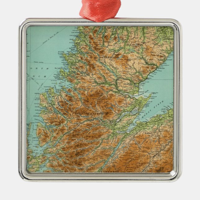 Nordliga Skottland delar upp Julgransprydnad Metall (Framsidan)