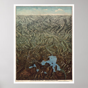 Nordliga Stillahavs- Yellowstone 1895 Poster