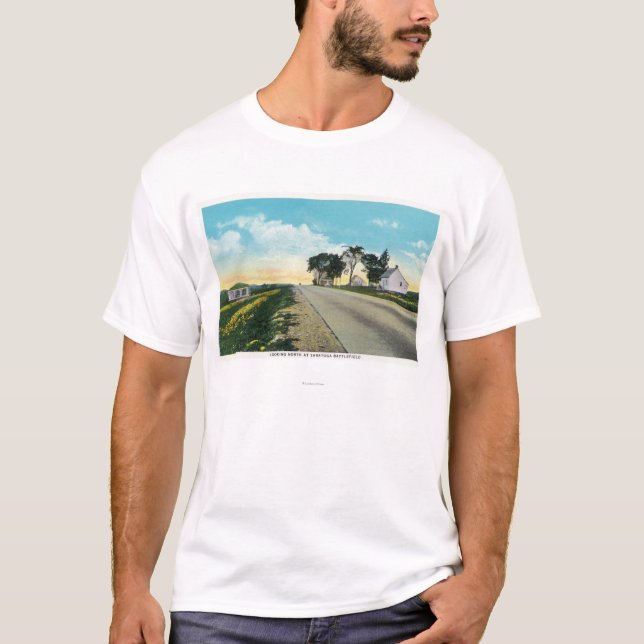 Nordligt beskåda av den Saratoga slagfältet Tee Shirt (Framsida)