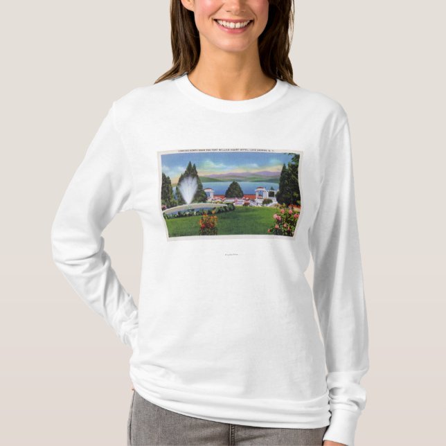 Nordligt beskåda av sjön från Fort William Henry Tee (Framsida)