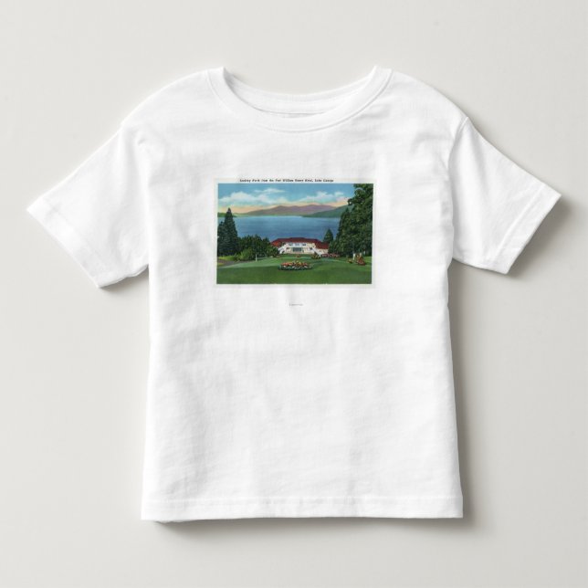 Nordligt beskåda av sjön från Ft William Henry Tee (Framsida)