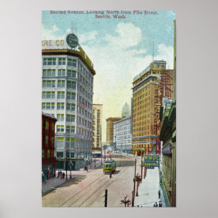 Nordligt beskåda av understöder Ave från den Pike Poster