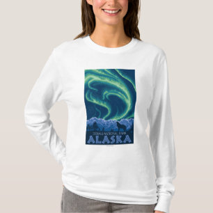 Nordligt ljus - Denali nationalpark, Alaska Tee
