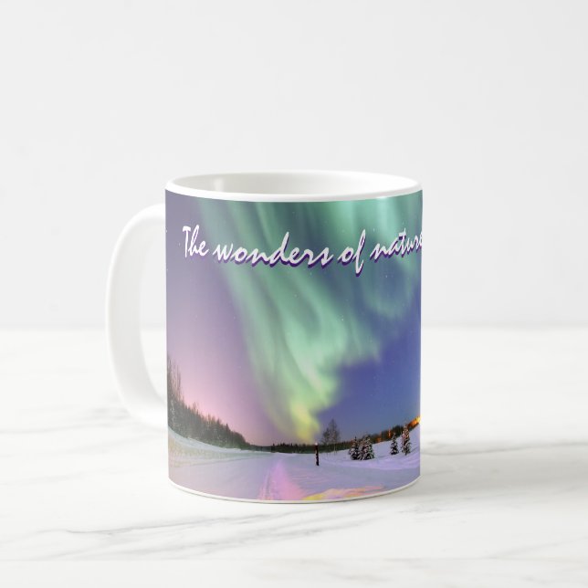 Nordligt ljus för personlignorrsken kaffemugg (Framsida vänster)