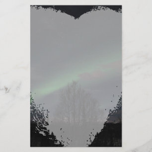 Nordligt ljus i Boreal skog Brevpapper