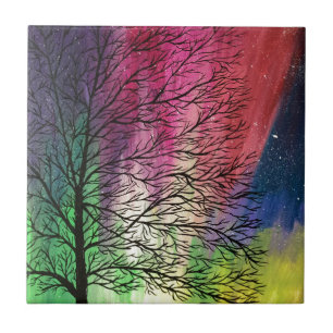 Nordligt ljus, norrsken kakelplatta