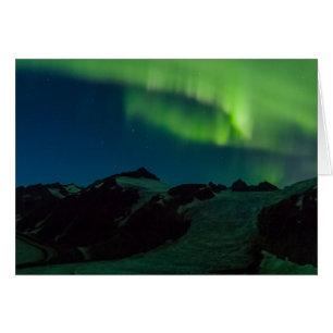Nordligt ljus på Juneau Icefield (tom insida) Hälsningskort
