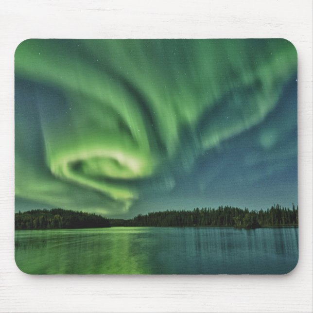 Nordligt ljus på sjön Mousepad Musmatta (Framsidan)