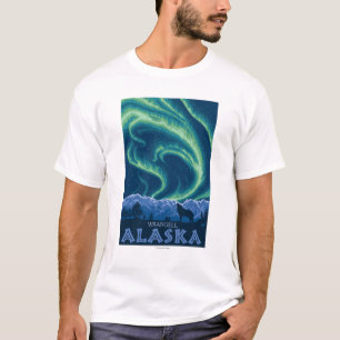 Nordligt ljus - Wrangell, Alaska Tee
