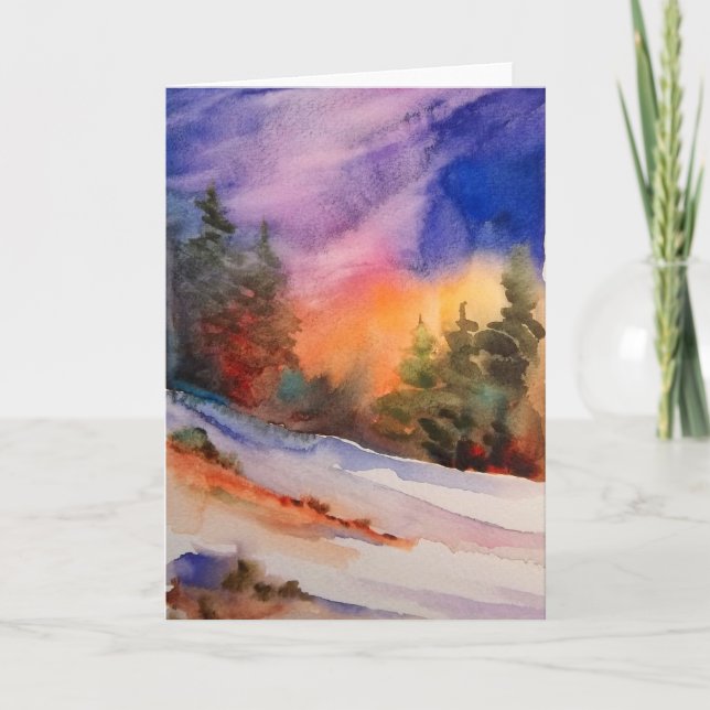 Nordligt ljuskort kort (Framsida)