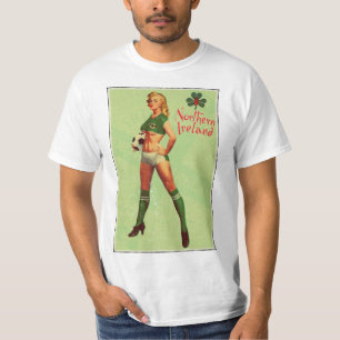 Nordligt - retro utvikningsbild för ireland t shirt