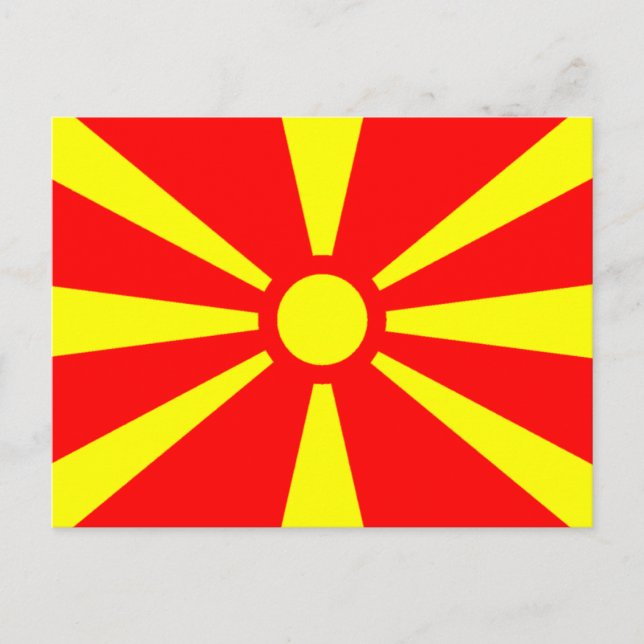 Nordmakedonien flagga vykort (Framsida)