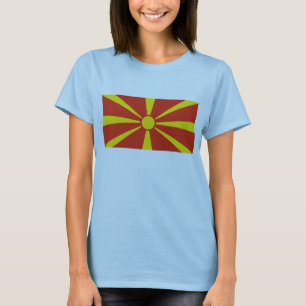 NordMakedonien Flagga x Karta T-Shirt
