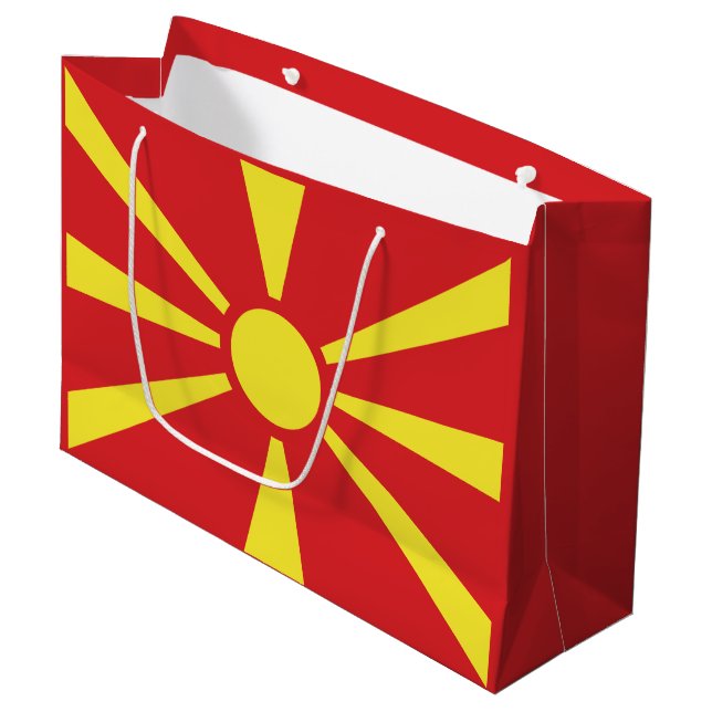 Nordmakedoniens flagga (Framsidan Vinklad)