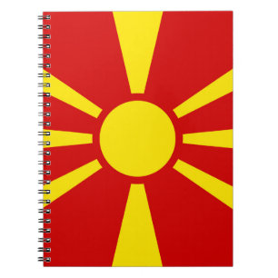 Nordmakedoniens flagga anteckningsbok