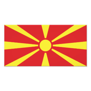 Nordmakedoniens flagga fototryck