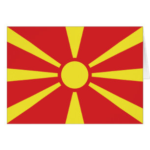 Nordmakedoniens flagga hälsningskort
