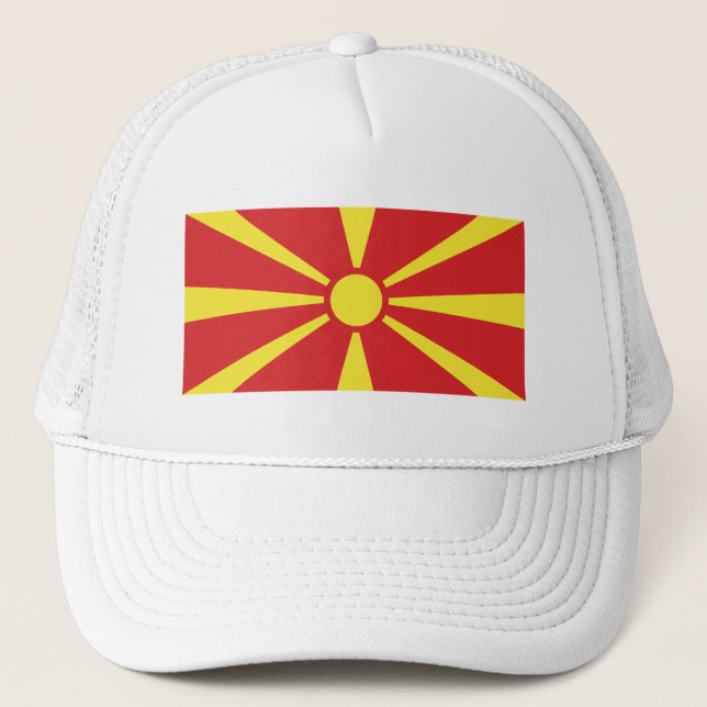 Nordmakedoniens flagga keps (Framsida)