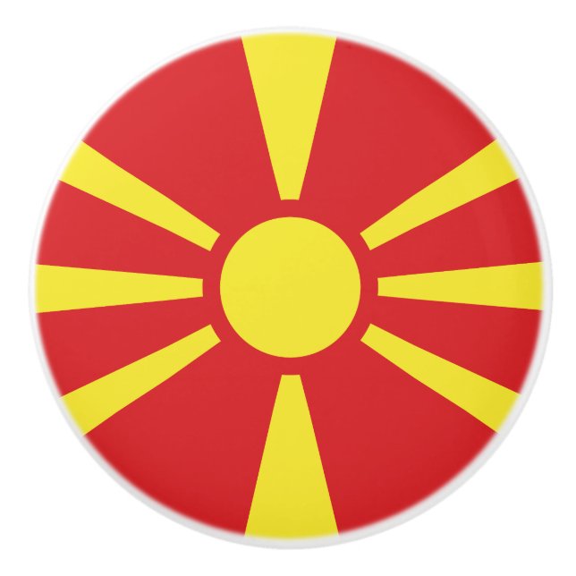 Nordmakedoniens flagga knopp (Framsidan)