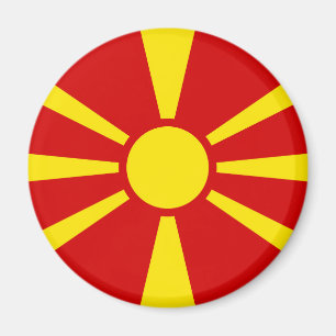 Nordmakedoniens flagga magnet