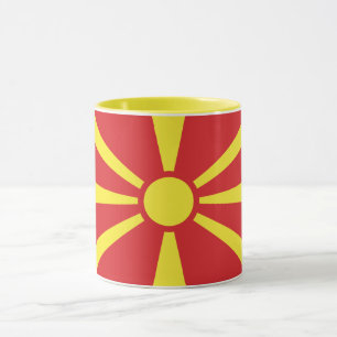 Nordmakedoniens flagga mugg