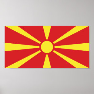Nordmakedoniens flagga poster