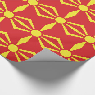 Nordmakedoniens flagga presentpapper