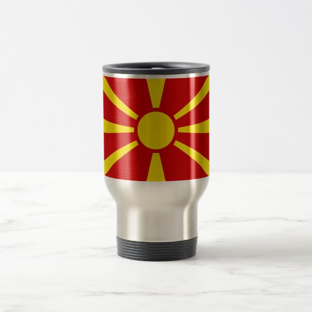 Nordmakedoniens flagga resemugg (Center)