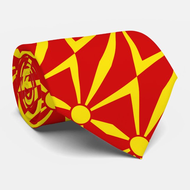 Nordmakedoniens flagga slips (Rullad)
