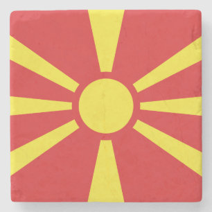 Nordmakedoniens flagga stenunderlägg