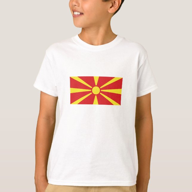 Nordmakedoniens flagga t shirt (Framsida)
