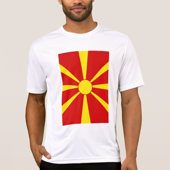 Nordmakedoniens flagga t shirt (Framsida)