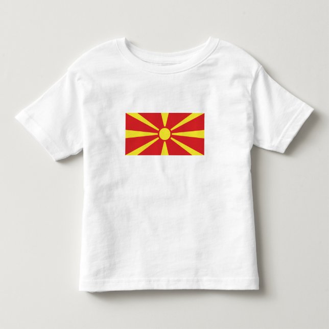 Nordmakedoniens flagga t shirt (Framsida)