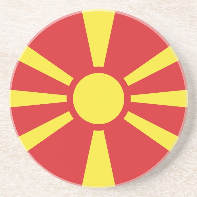 Nordmakedoniens flagga underlägg (Framsidan)
