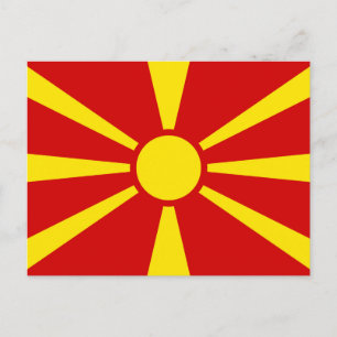 Nordmakedoniens flagga vykort