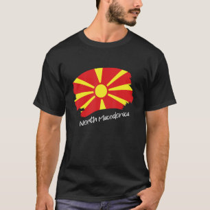 Nordmakedonska Flagga NordMakedonien T Shirt