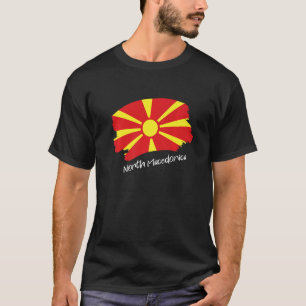 Nordmakedonska Flagga NordMakedonien T Shirt