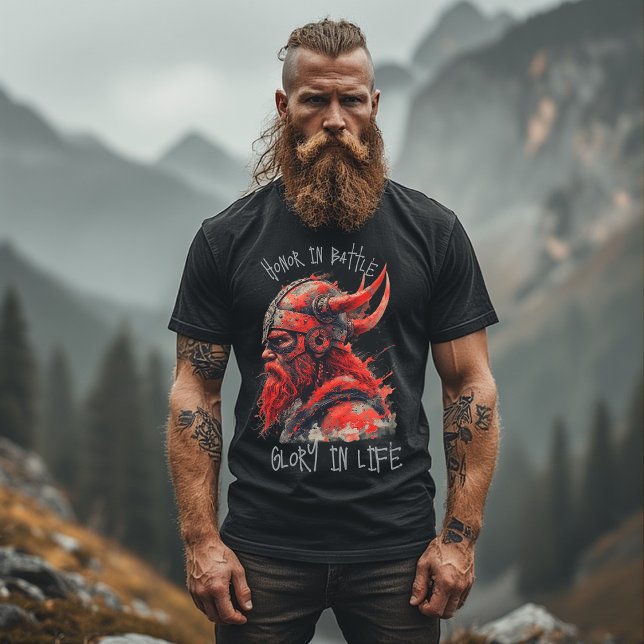 Nordmannaanda Obrottlig Viking Krigare Konstverk T Shirt (Skapare uppladdad)