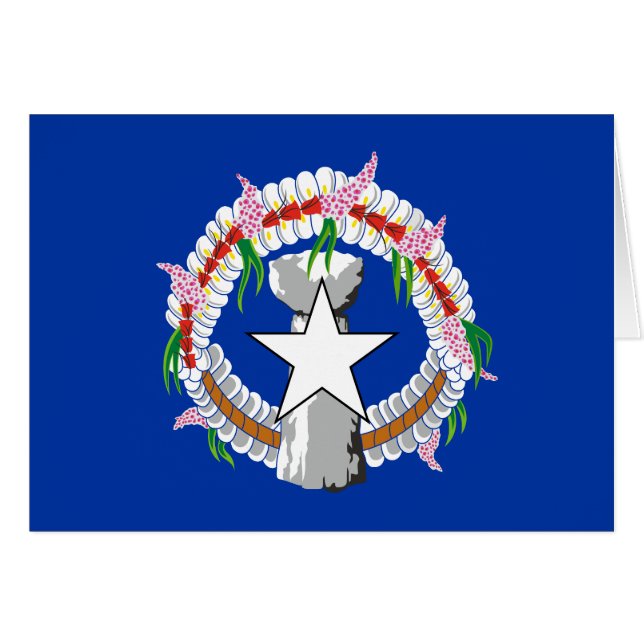 Nordmarianernas flagga hälsningskort (Framsidan Horizontal)