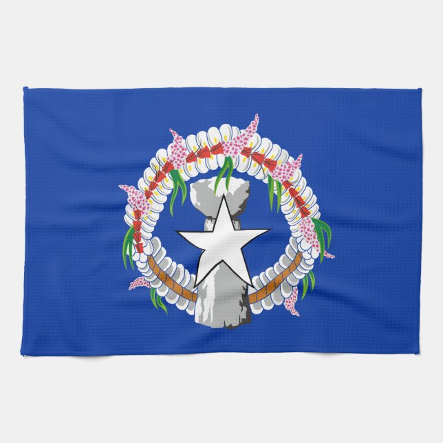 Nordmarianernas flagga kökshandduk (Horisontell)