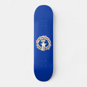 Nordmarianernas flagga mini skateboard bräda 18,5 cm