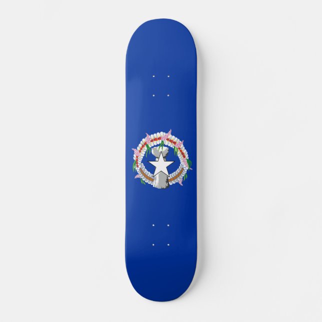 Nordmarianernas flagga mini skateboard bräda 18,5 cm (Framsida)