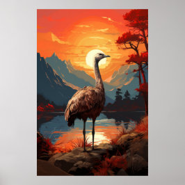 Nordön Moa Poster | Videospel Stil | Uniqu