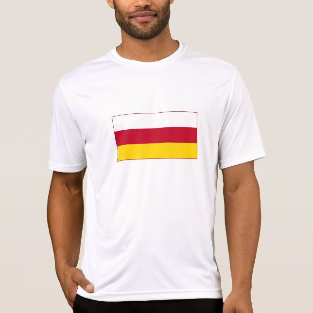 Nordossetien Flagga T Shirt (Framsida)