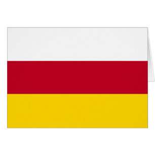 Nordossetiens flagga hälsningskort